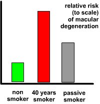 the risk of smoking and passive smoking and ARMD